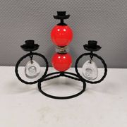 Wrought iron candle holder for 4 candles. by Erik Höglund in the 1960s