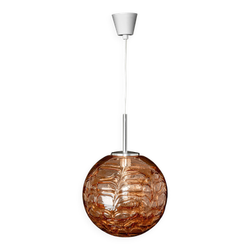 Suspension Boule en Verre de Murano Rose par Doria, Allemagne, années 1970