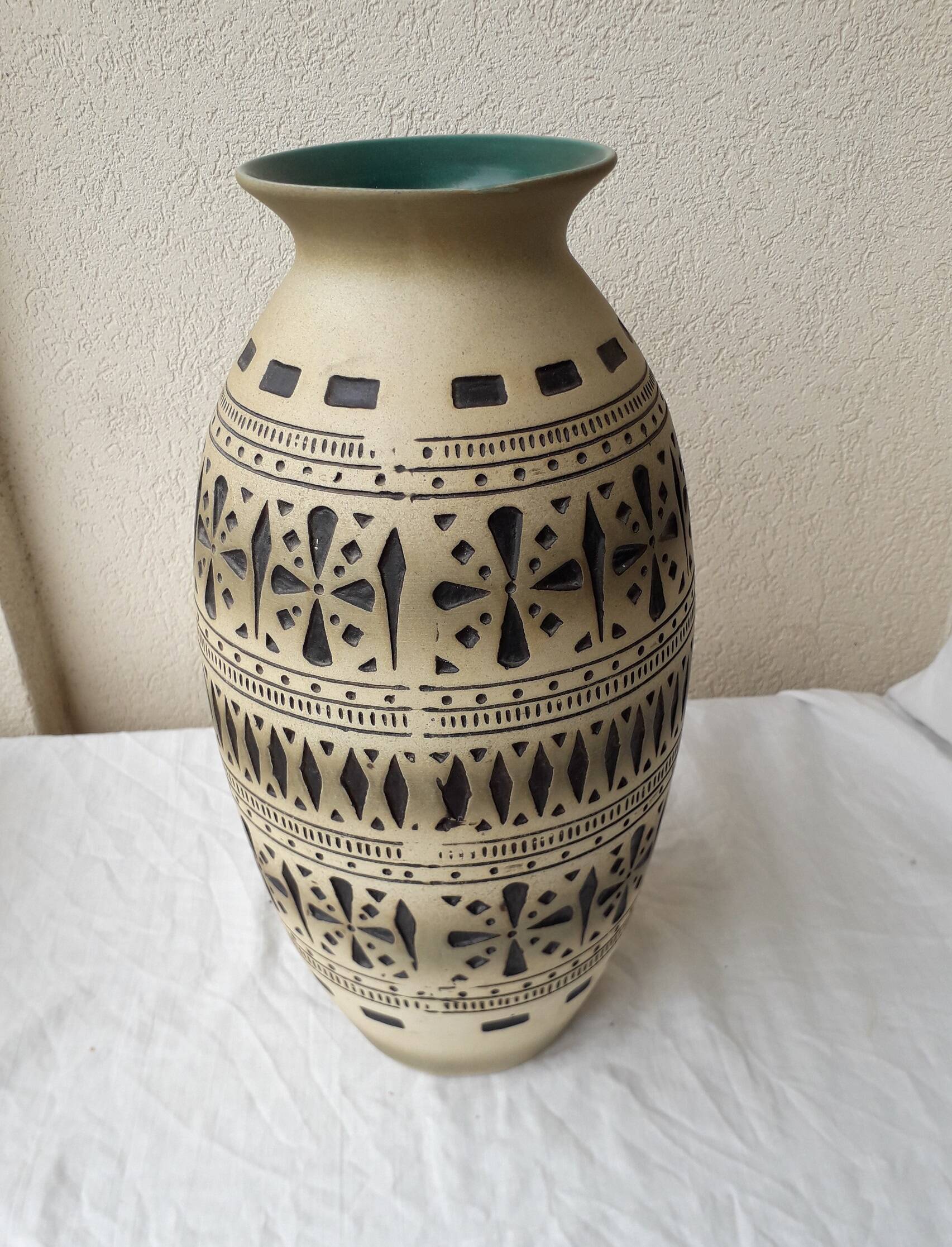 Vase céramique beige