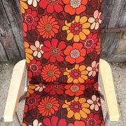 Vintage 1970s Kettler folding chair – pop floral print & structure