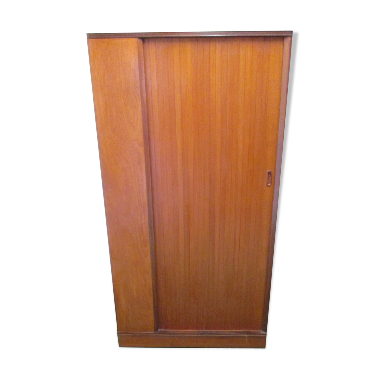 Teak cabinet with shuttered sliding door