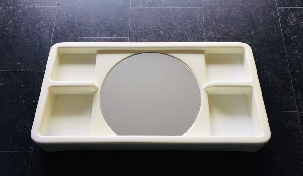 J-Paul Emonds-Alt mirror shelf for Meurop, space age era, vintage 70s