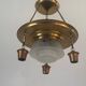 Art Deco ceiling light in copper and glass, 1940s, Germany