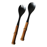 Vintage bamboo salad cutlery