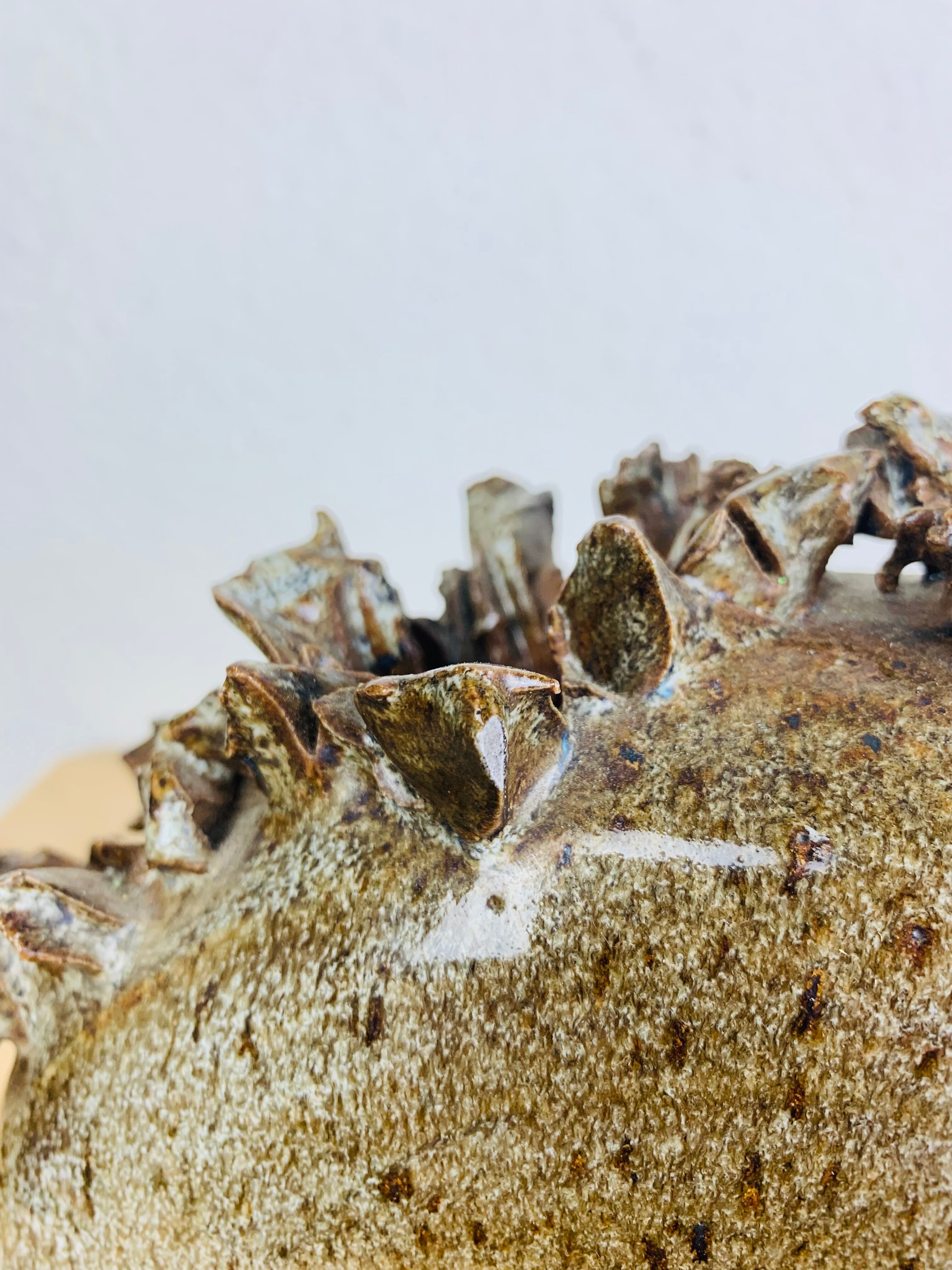 Vase stings zoomorphic flowers by Alexandre Kostanda, ceramic fish