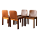 Italian Plywood Dining Chairs Attributed to Molteni, 1970s, Set of 4