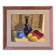 Mid-Century Modern Swedish "Lemons & Pots" Vintage Still Life Oil Painting, 1949