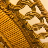 Emmanuel armchair in woven bamboo rattan