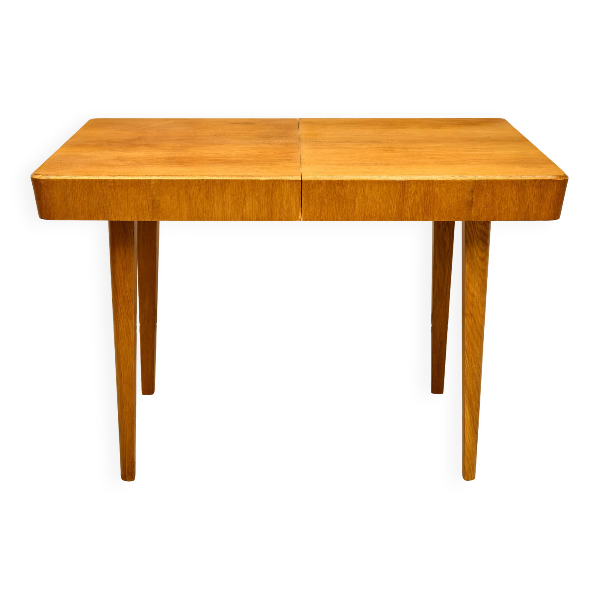 Vintage Extendable Oak Dining Table 1960s Czechoslovakia