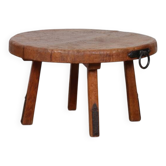 Table basse en chêne dans le goût de Jean Touret, 1950