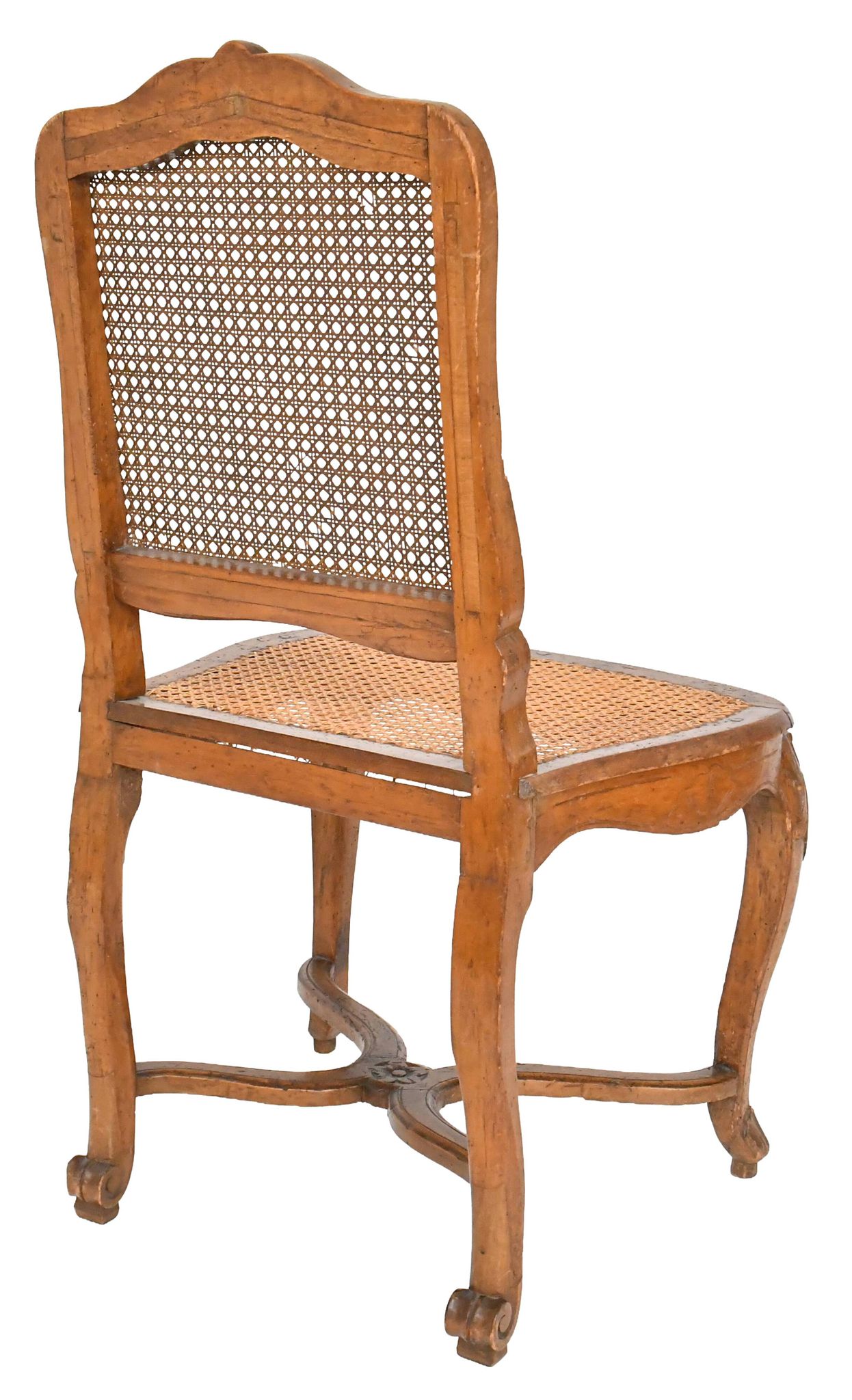 4 caned chairs from the Louis XV period stamped by Charles Delenoncourt.