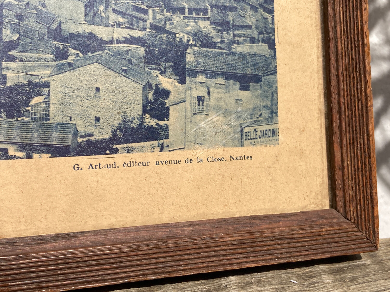 Photograph of Marseille 1950 - panoramic Mediterranean port and city printed by G. Arnaud - antique print