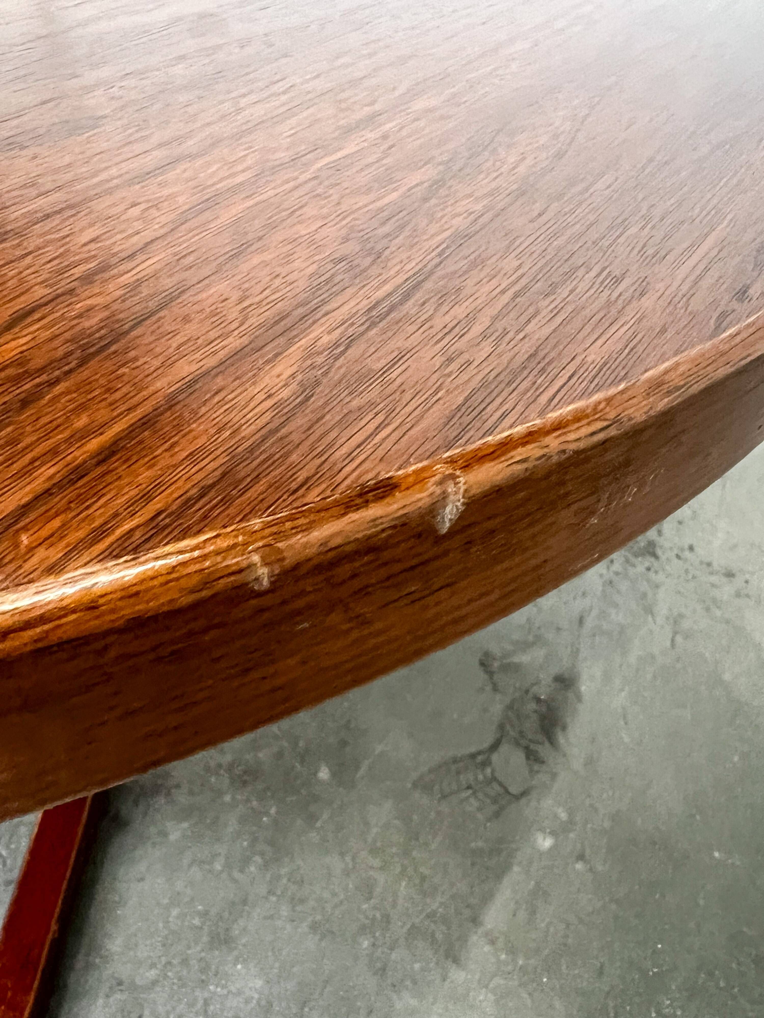 Vintage Baumann extendable table – 2 integrated extensions, 1960s
