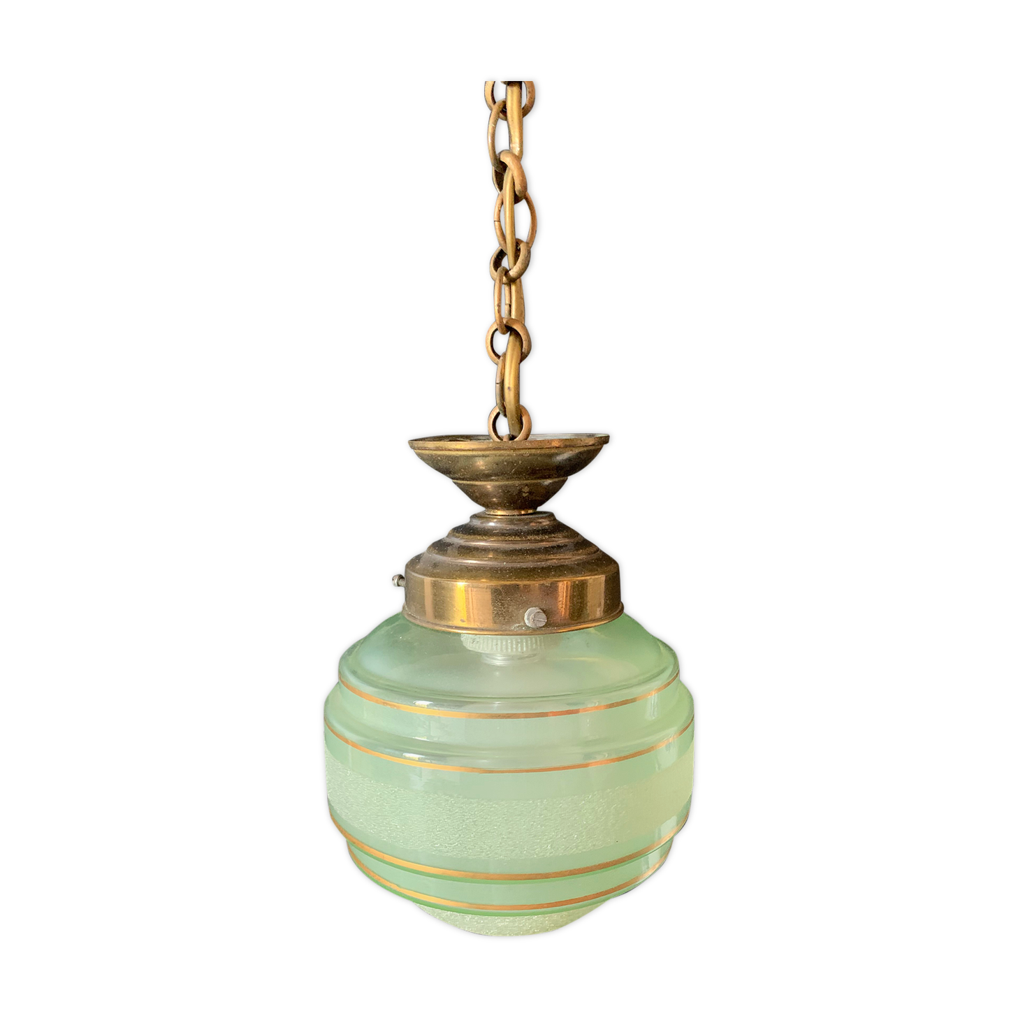 Vintage glass pendant lamp