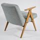 Original vintage armchair, 60s, fully restored, grey fabric