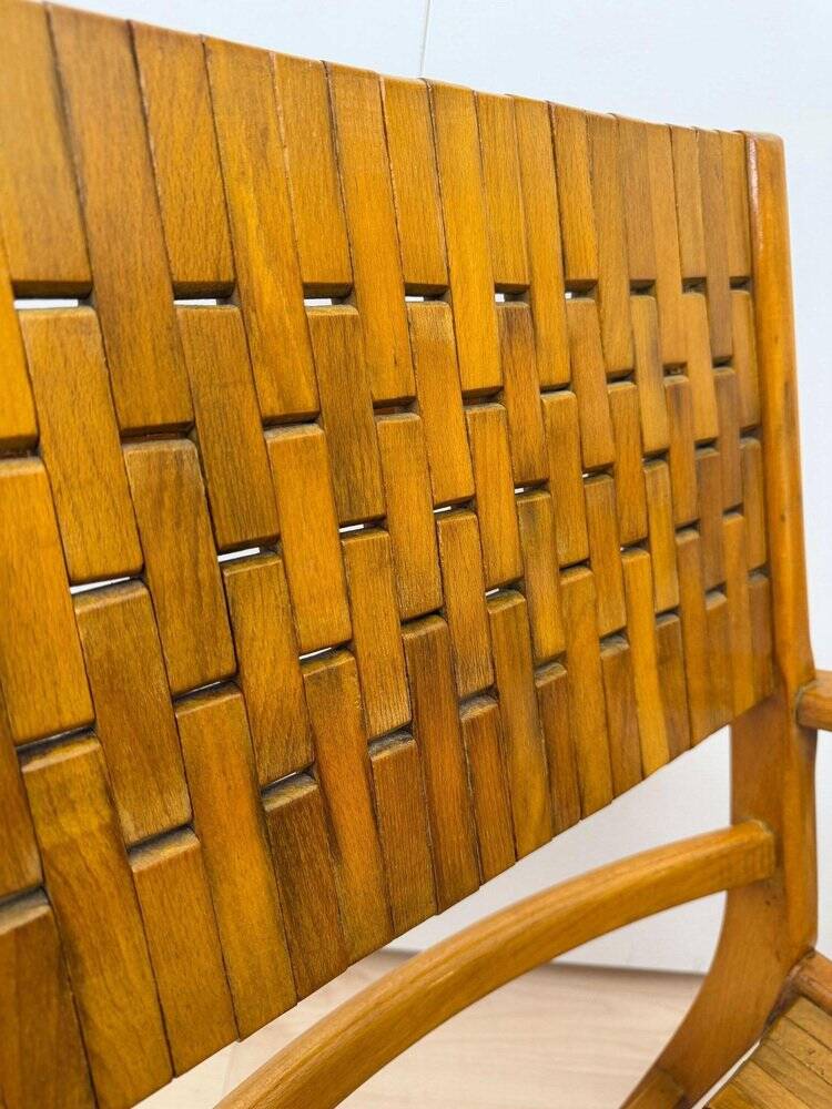 Gelenka Armchairs in Solid Beech Wood, Germany, 1950, Set of 2