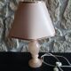 Bedside lamp pink marble foot