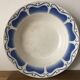 Vintage hollow dish in royal blue arabesque earthenware
