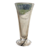 Ancien Petit Vase Soliflor en Verre Moulé