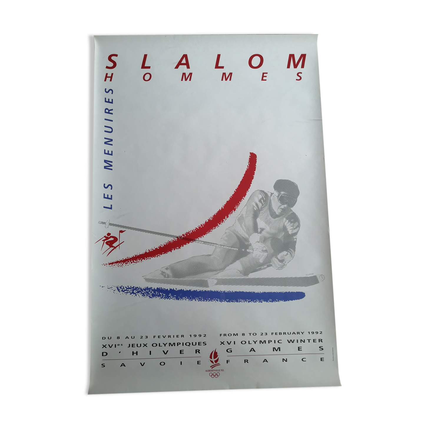 Official Albertville Olympic Games poster, men's slalom