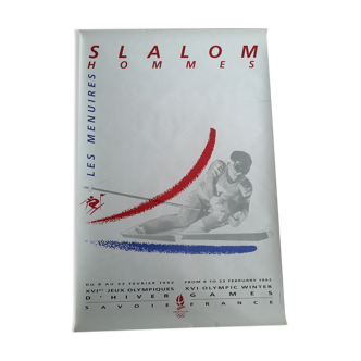 Official Albertville Olympic Games poster, men's slalom