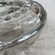 Vintage moulded transparent glass butter - Cow-Blue-60s decoration