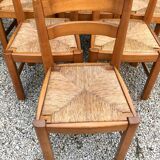 Chaises en orme vintage années 80