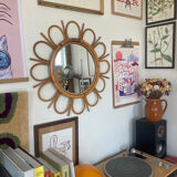 Rattan sun mirror