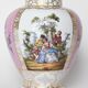 Pair of covered Dresden porcelain vases from Helena Wolfsohn's studio