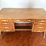 Bureau ancien en rotin