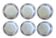 6 antique deep plates in Gien earthenware