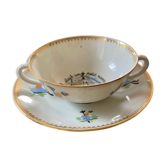 Cup 2 handles Bernardaud et Cie Limoges