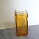Vintage amber bubble glass vase from the 1960s, Scandinavian.