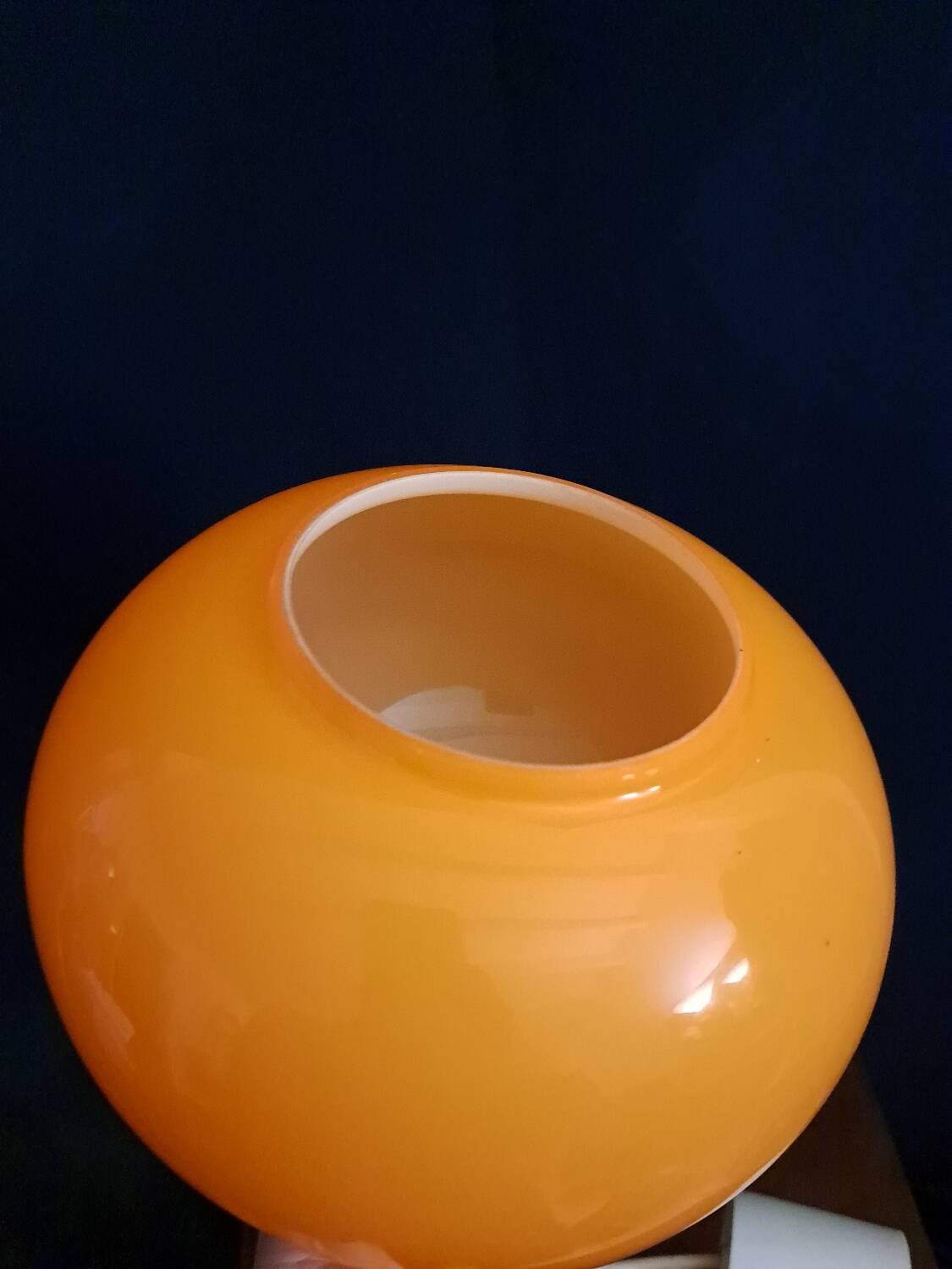 Vintage opaline pendant light. 1970s