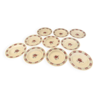 Service of 10 L'Amandinoise soup plates