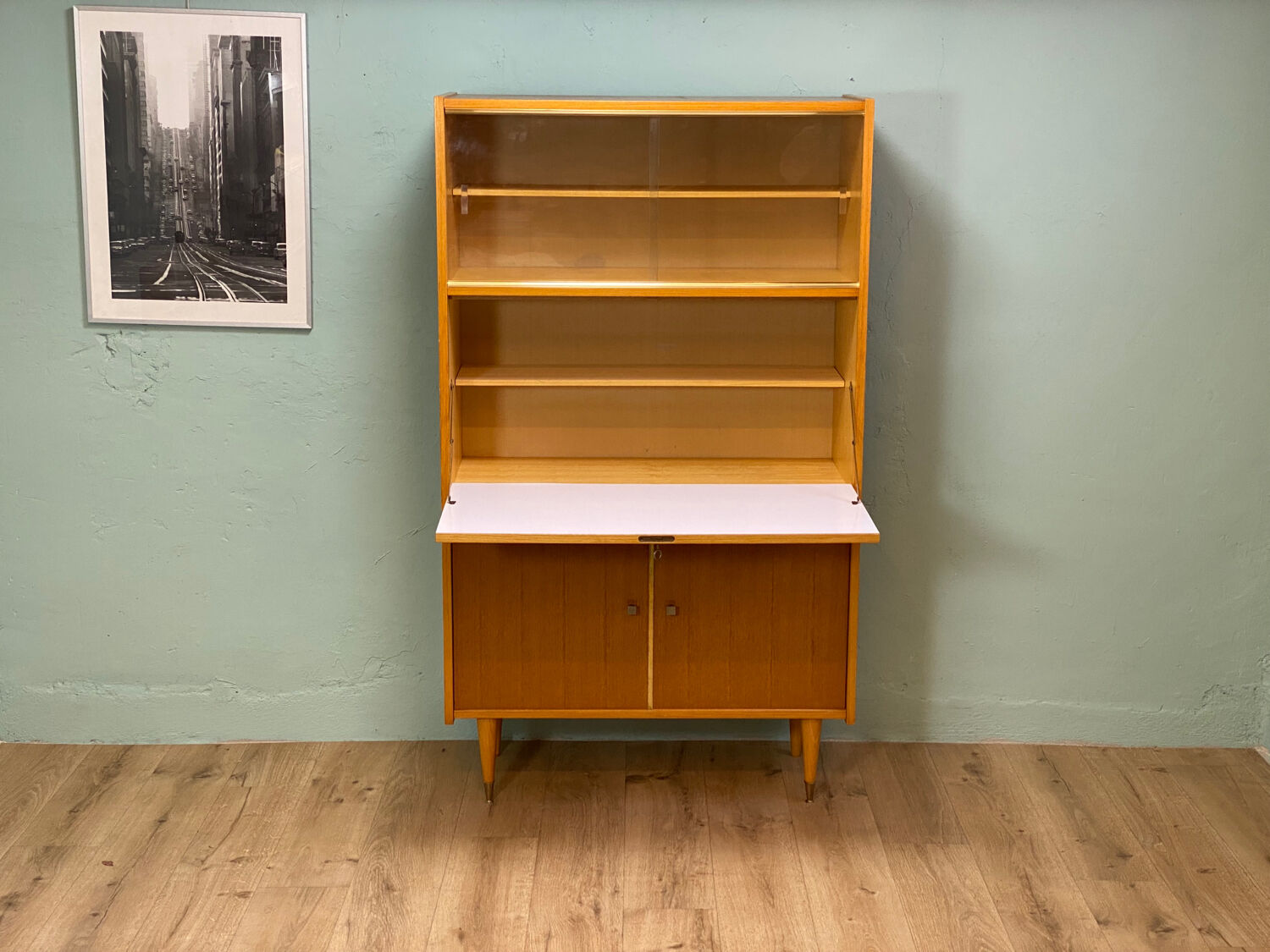 Vintage secretary from the 50s with hinged desk