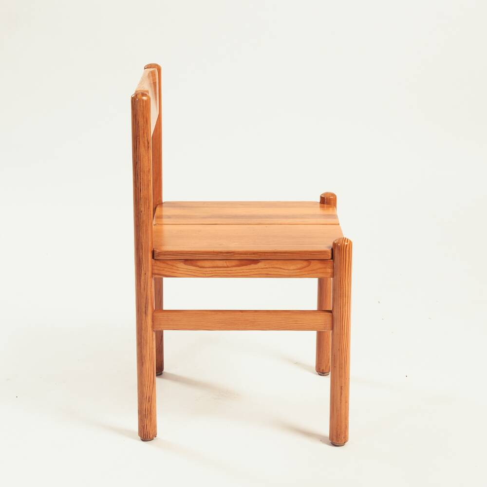Minimalist japandi pine wooden chairs, 4