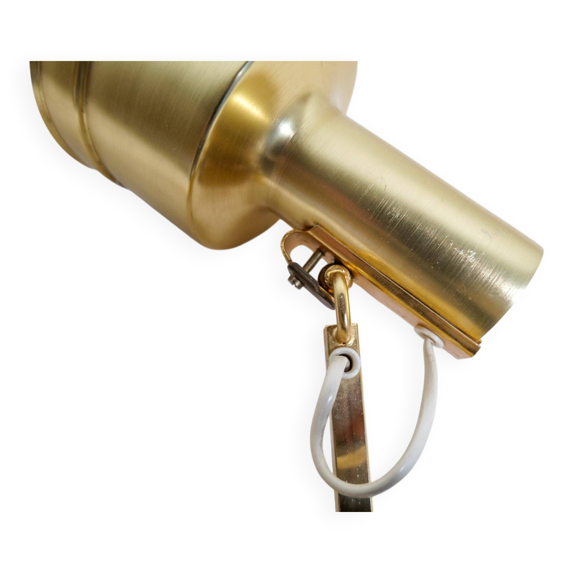 Mid-Century Modern Set of 3 Brass Wall Sconces by Sundstedt Sweden