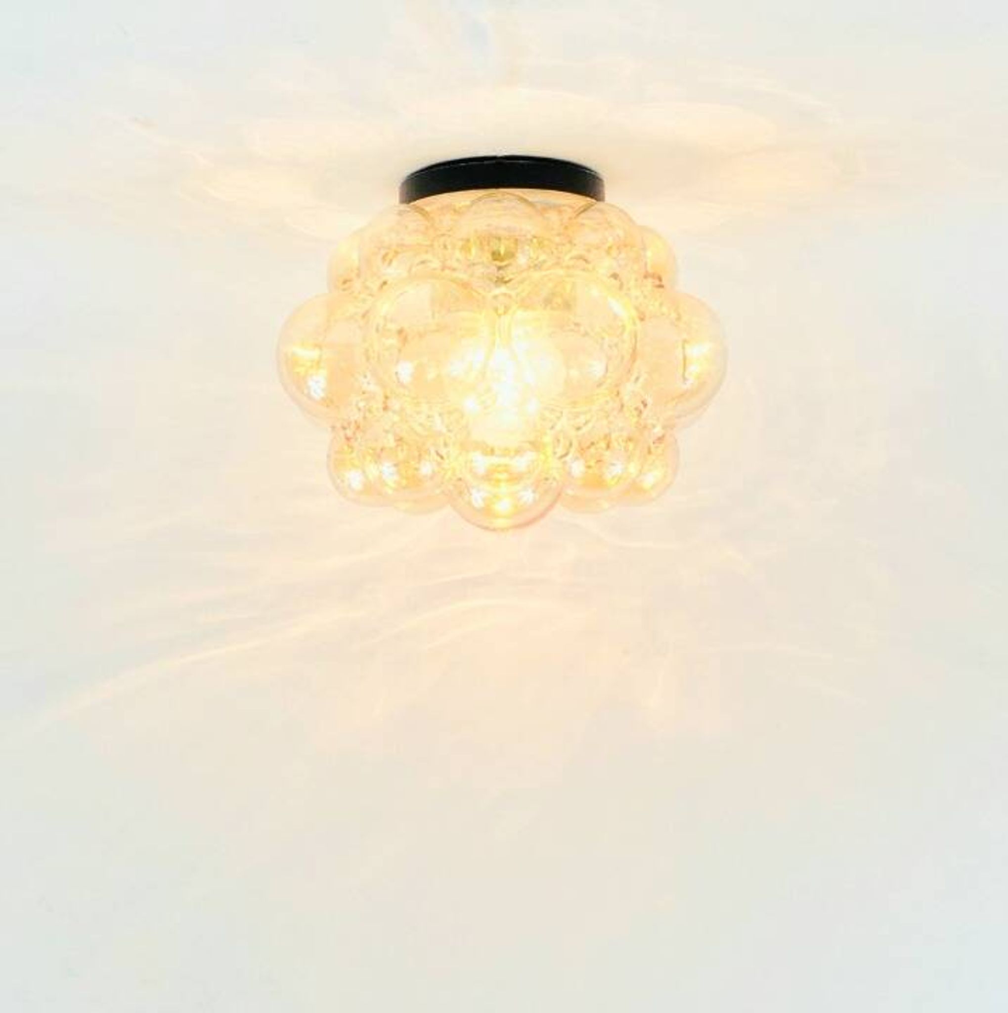 1 of 3 Mid-Century Bubble Glass Ceiling Lights by H.Tynell for Limburg, 70s