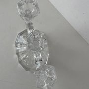 Bougeoir en verre annees 50