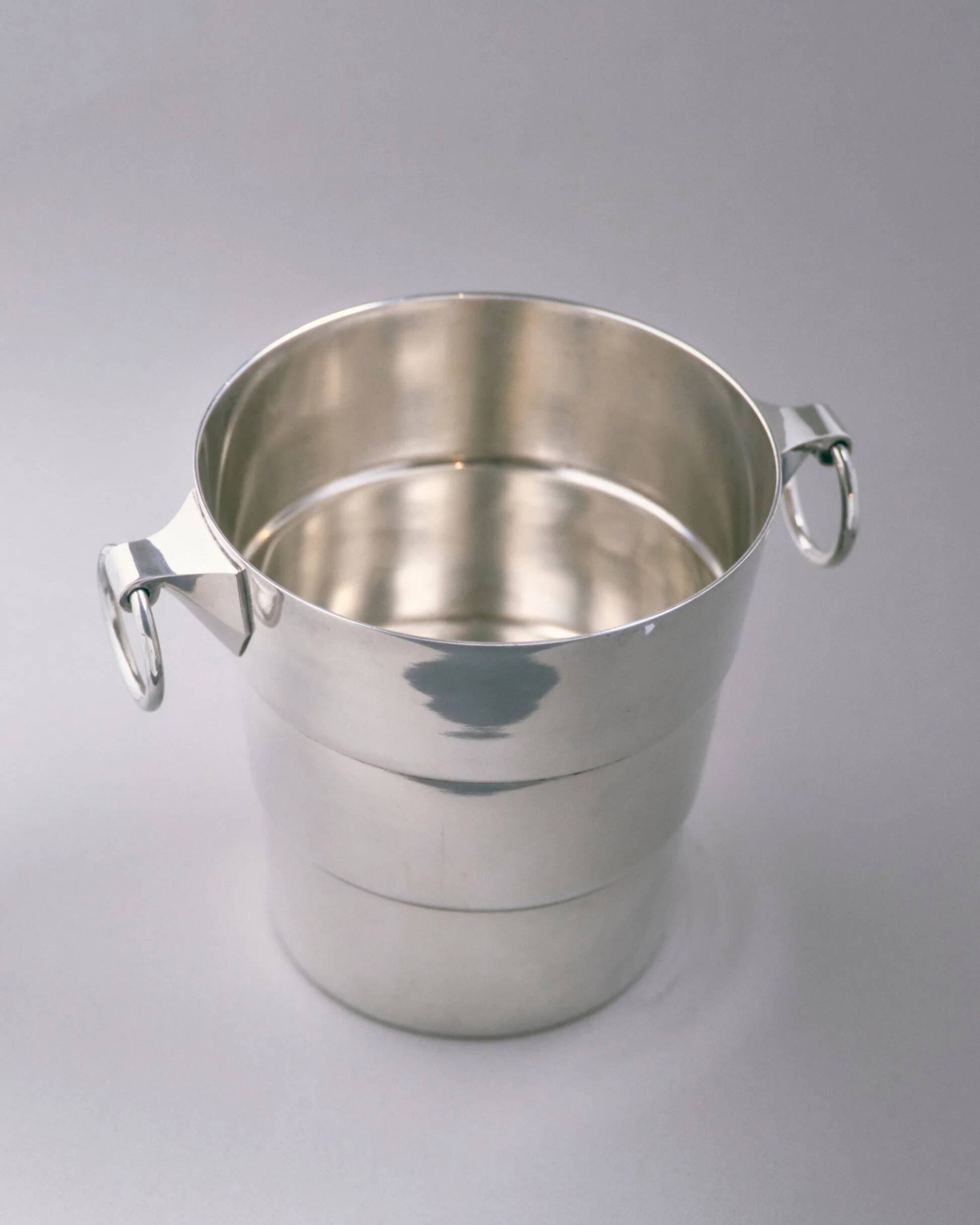 Art Deco silver-plated metal champagne bucket, 1930s
