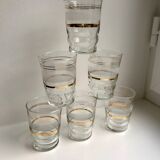 Set of 6 granite water glasses 50-60s