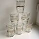 Lot de 6 verres à eau granité années 50-60