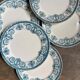 6 flat plates Léon Graves in ironstone, "Marie-Louise" service