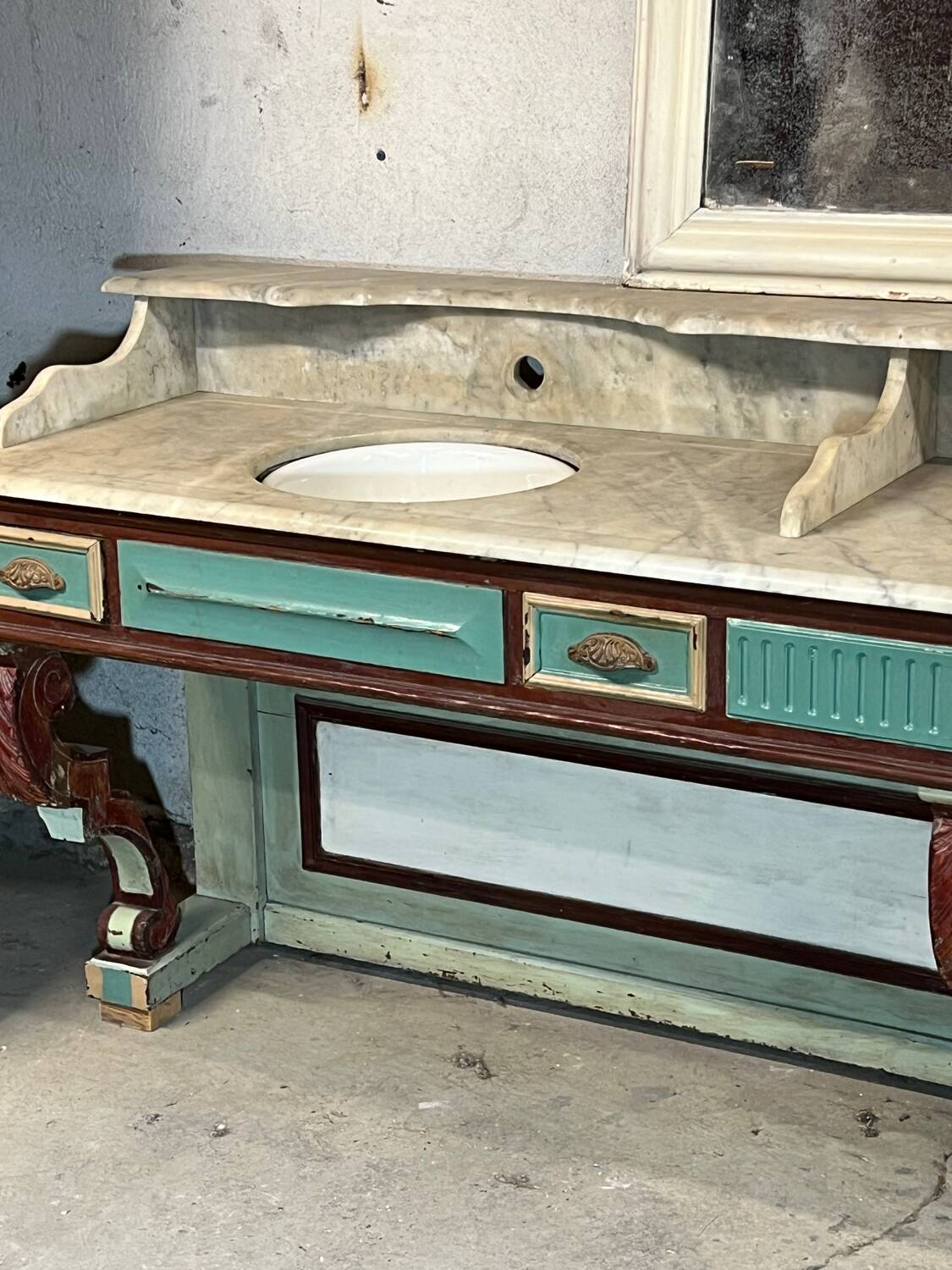 Antique hairdresser's-barber's furniture