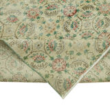 Handmade oriental contemporary 1980s 240 cm x 356 cm beige wool carpet