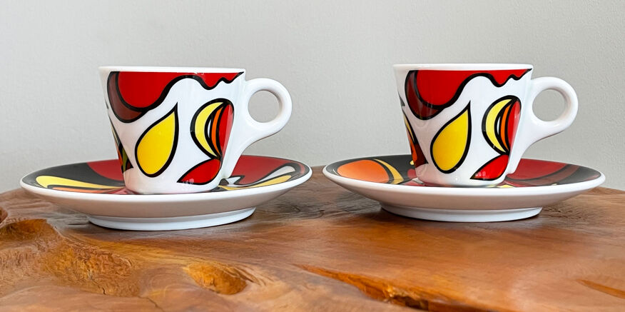 Pair of Holland Casino Espresso Cups Designed by M. Rebel, Dutch Modernist  Design Inspired on Cards | Selency