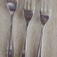 3 silver-plated cake forks