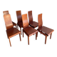 Set of 6 "Molly" chairs by Finazzer (1980s)