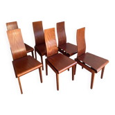 Set of 6 "Molly" chairs by Finazzer (1980s)